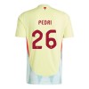 Conjunto (Camiseta+Pantalón Corto) España Pedri 26 Segunda Equipación Euro 2024 - Niño